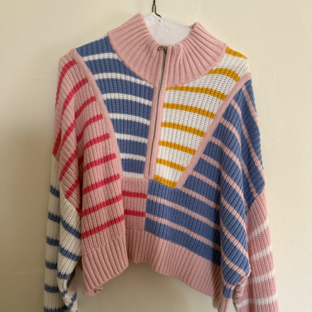 STAUD Cropped Hampton Cotton Sweater - NWOT - Picture 2 of 5